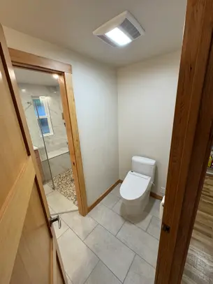 Bathroom remodel completed by Kingsley Construction