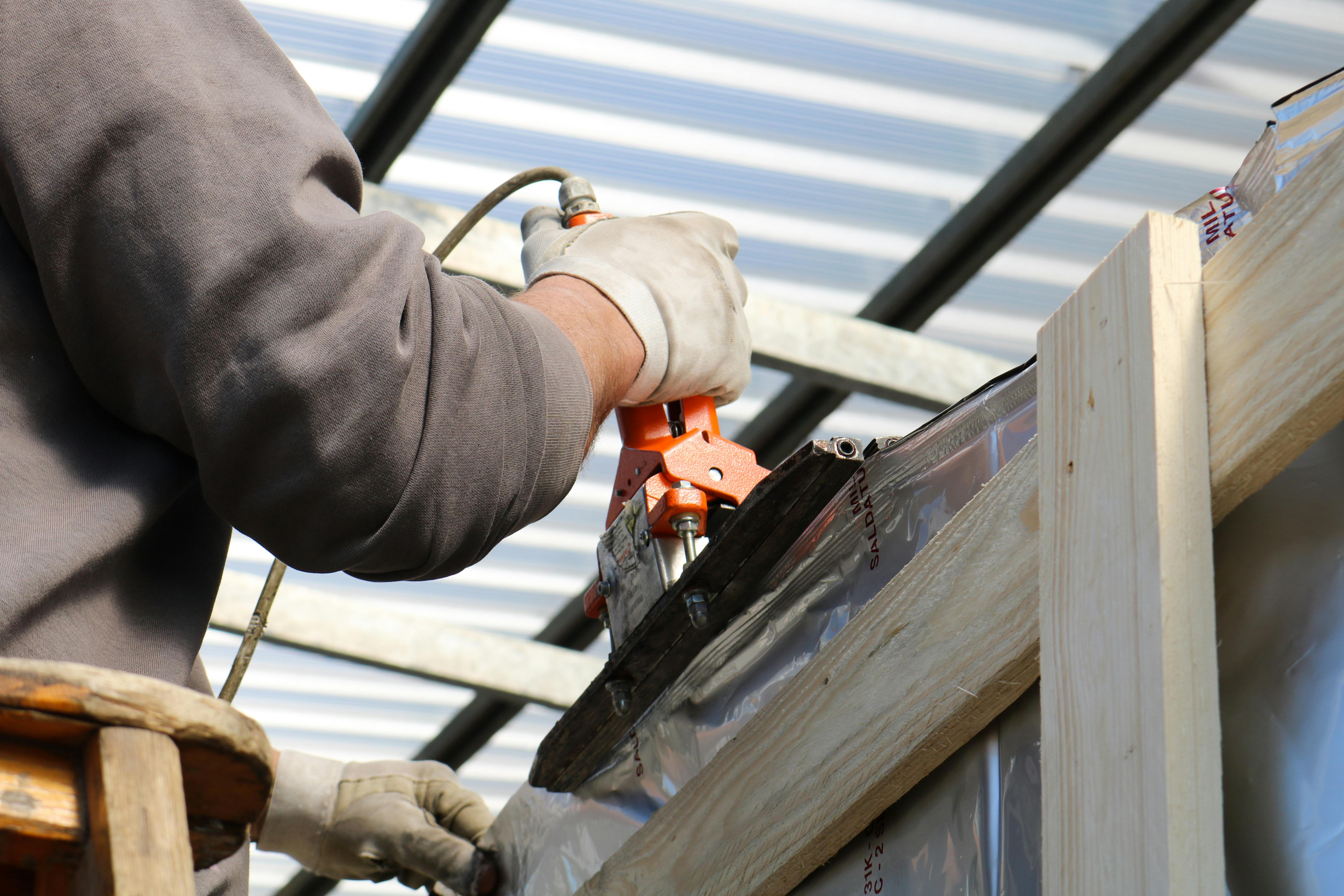 Man working on Roof